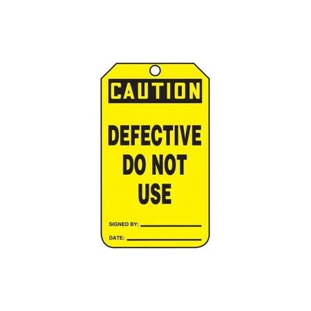 Accuform RP-Plastic, 3-1/4 in Width, 3/8 in Height, , 25 PK MDT688PTP